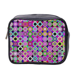 Design Circles Circular Background Mini Toiletries Bag (two Sides) by Simbadda