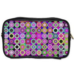 Design Circles Circular Background Toiletries Bag (one Side) by Simbadda