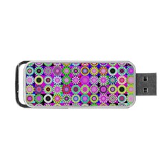 Design Circles Circular Background Portable Usb Flash (two Sides) by Simbadda