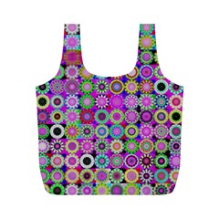 Design Circles Circular Background Full Print Recycle Bag (m) by Simbadda