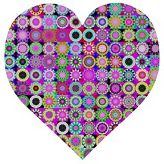 Design Circles Circular Background Wooden Puzzle Heart by Simbadda