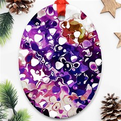 Paint Texture Purple Watercolor Ornament (oval) by Simbadda