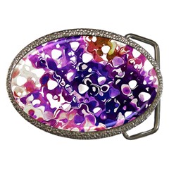 Paint Texture Purple Watercolor Belt Buckles by Simbadda