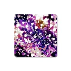 Paint Texture Purple Watercolor Square Magnet by Simbadda