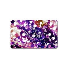 Paint Texture Purple Watercolor Magnet (name Card) by Simbadda