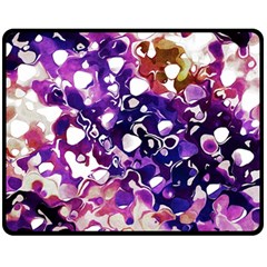 Paint Texture Purple Watercolor Fleece Blanket (medium)  by Simbadda