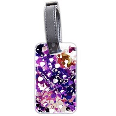 Paint Texture Purple Watercolor Luggage Tag (two Sides) by Simbadda