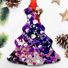 Paint Texture Purple Watercolor Ornament (christmas Tree)  by Simbadda