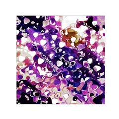 Paint Texture Purple Watercolor Small Satin Scarf (square) by Simbadda