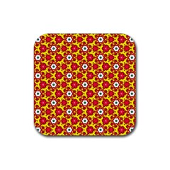 Pattern Colorful Modern Color Rubber Coaster (square)  by Simbadda