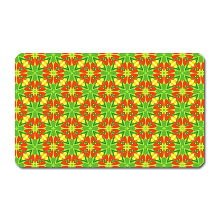 Pattern Texture Christmas Colors Magnet (Rectangular)