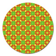 Pattern Texture Christmas Colors Magnet 5  (Round)