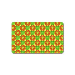 Pattern Texture Christmas Colors Magnet (Name Card)