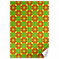 Pattern Texture Christmas Colors Canvas 12  x 18 