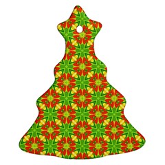 Pattern Texture Christmas Colors Christmas Tree Ornament (Two Sides)