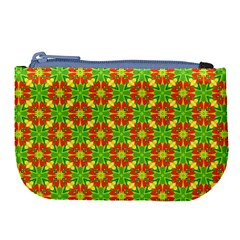 Pattern Texture Christmas Colors Large Coin Purse