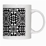 Fabric Design Pattern Color White Mugs Right