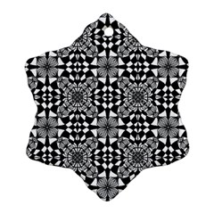 Fabric Design Pattern Color Snowflake Ornament (two Sides) by Simbadda