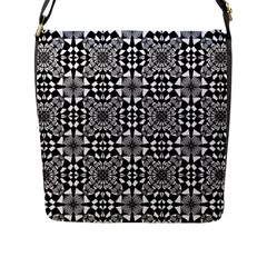 Fabric Design Pattern Color Flap Closure Messenger Bag (l) by Simbadda