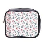 Watercolor Roses Lace Background Mini Toiletries Bag (Two Sides) Front