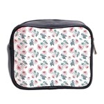 Watercolor Roses Lace Background Mini Toiletries Bag (Two Sides) Back