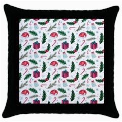 Christmas Background Throw Pillow Case (black)