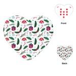 Christmas Background Playing Cards Single Design (Heart) Front