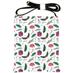 Christmas Background Shoulder Sling Bag by Simbadda