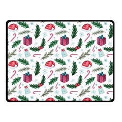 Christmas Background Double Sided Fleece Blanket (small)  by Simbadda