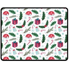 Christmas Background Double Sided Fleece Blanket (medium)  by Simbadda