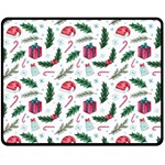 Christmas Background Double Sided Fleece Blanket (Medium)  58.8 x47.4  Blanket Front