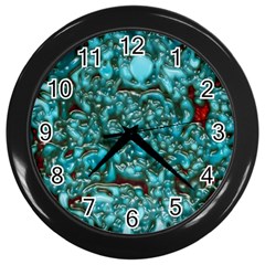 Background Organic Pattern Alie Wall Clock (black) by Simbadda