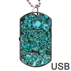 Background Organic Pattern Alie Dog Tag Usb Flash (one Side) by Simbadda