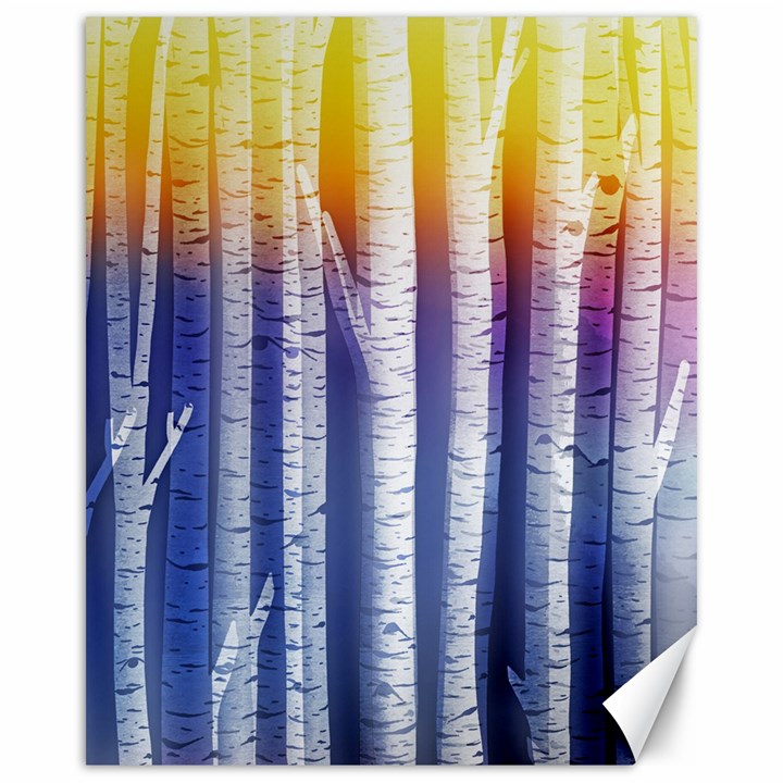 Birch Tree Background Scrapbooking Canvas 16  x 20 