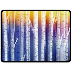 Birch Tree Background Scrapbooking Fleece Blanket (large)  by Simbadda