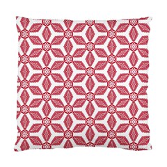 White Background Red Flowers Texture Standard Cushion Case (two Sides) by Simbadda