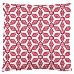 White Background Red Flowers Texture Standard Flano Cushion Case (one Side) by Simbadda