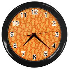 Halloween Background Wall Clock (black) by Simbadda