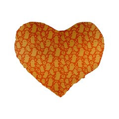 Halloween Background Standard 16  Premium Heart Shape Cushions by Simbadda