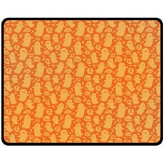 Halloween Background Double Sided Fleece Blanket (medium)  by Simbadda