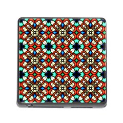 Stained Glass Pattern Texture Face Memory Card Reader (square 5 Slot) by Simbadda