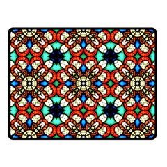 Stained Glass Pattern Texture Face Fleece Blanket (small) by Simbadda