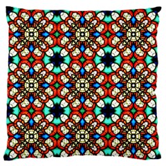 Stained Glass Pattern Texture Face Standard Flano Cushion Case (one Side) by Simbadda