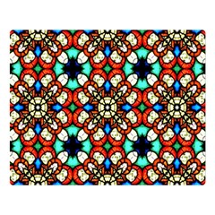 Stained Glass Pattern Texture Face Double Sided Flano Blanket (large)  by Simbadda