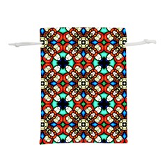 Stained Glass Pattern Texture Face Lightweight Drawstring Pouch (l)