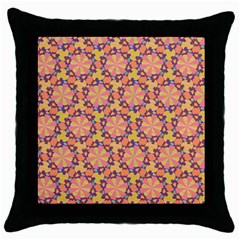 Pattern Decoration Abstract Flower Throw Pillow Case (black) by Simbadda