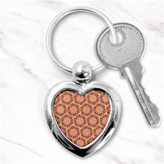 Pattern Decoration Abstract Flower Key Chain (heart) by Simbadda