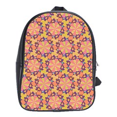 Pattern Decoration Abstract Flower School Bag (large) by Simbadda