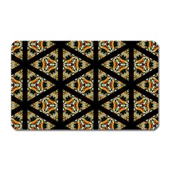 Pattern Stained Glass Triangles Magnet (rectangular) by Simbadda