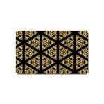 Pattern Stained Glass Triangles Magnet (Name Card) Front